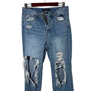 Aeropostale Women’s Size 8 Cropped Distressed Jeans 90s Baggy High Rise